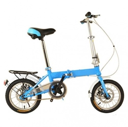 GHGJU Bike Folding Bike 14 Inch 16 Inch 20 Inch Lightweight Folding Bike Men And Women Children's Bicycles Bike Cycling Cross-country Bike, Blue-26in