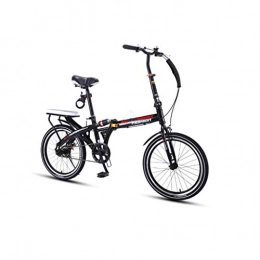 BIKESJN Bike Folding Bike 20 Inch Bike Shock Absorb Vehicle Male Female Bicycle Bicycle Adult Bicycle (Color : Black)