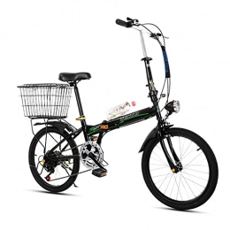 Fei Fei Folding Bike Folding Bike 20 Inches, Variable Speed Wheel, Dual Suspension Folding Mountain Bike, Adult Student Lady City Commuter Outdoor Sport Bike / Black / 20inch