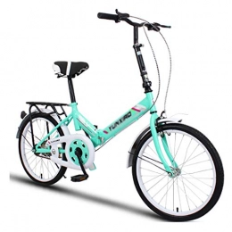 Folding Bikes Bike Folding Bikes Bicycle Bike Unisex 20 Inch Wheels Folding City V2 Compact Foldable Bike Lightweight Alloy Folding City (Color : Green, Size : 26-inch)