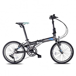 Folding Bikes Folding Bike Folding Bikes Folding Bicycle 16-speed Aluminum Alloy Bicycle 20 Inch Adult Men And Women Student Ultra-lightweight Bicycle (Color : Gray, Size : 20inches)