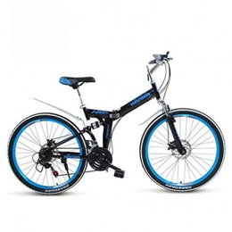 peipei Bike Folding Mountain Bicycle 21 Speed 24 Inch Disc Brakes Double Shock Absorption for Student Adults-24 Speed