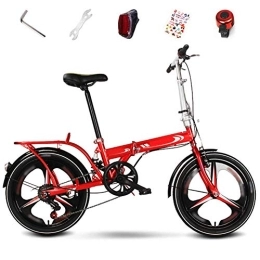  Bike Folding Mountain Bike, 6-Speed Unisex Adult Bicycle, 20 Inches Off-road, Foldable Commuter Bike
