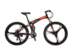 EUROBIKE Bike G7 Mountain Bike for Mens and Womens, 21 Speeds Folding Bike (K-ORANGE)