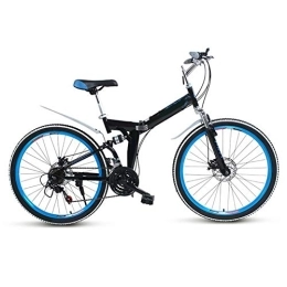 GAOTTINGSD Folding Bike GAOTTINGSD Adult Mountain Bike Mountain Bike Adult Folding Bicycle Road Men's MTB Bikes 24 Speed 26 Inch Wheels For Womens (Color : Blue, Size : 24in)