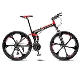 GAOTTINGSD Bike GAOTTINGSD Adult Mountain Bike Mountain Bike Road Bicycle Folding Men's MTB Bikes 21 Speed 24 / 26 Inch Wheels For Adult Womens (Color : Red, Size : 26in)