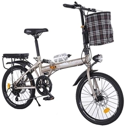 GAOTTINGSD Folding Bike GAOTTINGSD Kids' Bikes Lightweight Carbon Steel Folding City Bike, 20 Inch Men and Women Double Disc Brake Shock Absorber Variable Speed Bicycle (Color : Gray)