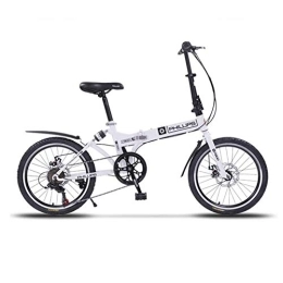GDZFY Folding Bike GDZFY 20in Lightweight Folding Bike Suspension, 7 Speed Foldable Bicycle Carbon Steel Frame, Portable Adults City Bike For Commuting D 20in