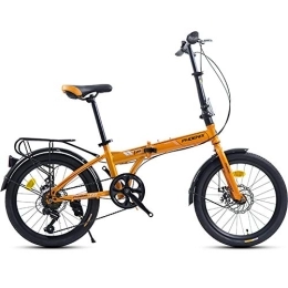 GDZFY Folding Bike GDZFY Ultra Light Adult Foldable Bike 7 Speed, Folding Bike 20 In Carbon Fiber, Mini Compact Foldable City Bike C 20in