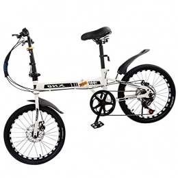 GWXSST Folding Bike GWXSST Mountain Bicycle Folding Bike 20 Inch, Anti-skid Tires, Easy To Fold, Small Space Occupation, Ergonomic Saddle Retractable C