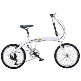 HBIAO Bike HBIAO Folding Bicycle, 20" Lightweight Alloy City Bicycle Bike Shock-Absorbing Anti-Tire Bike, Male and Female Adult Lady Bike