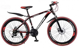 HCMNME Bike HCMNME durable bicycle 26 Inch Mountain Bike, PVC And All Aluminum Pedals And Rubber Grip, High Carbon Steel And Aluminum Alloy Frame, Double Disc Brake Alloy frame with Disc Brakes