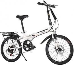 HCMNME Bike HCMNME durable bicycle, Outdoor sports City Bike Unisex Adults Folding Mini Bicycles Lightweight for Men Women Teens Classic Commuter with Adjustable Handlebar Seat, 6 Speed 20 Inch Wheels Outdo