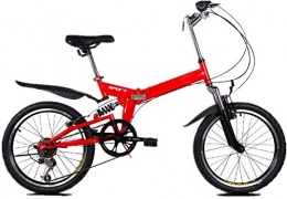 HFFFHA Folding Bike HFFFHA 24 Inch Folding MTB Bike Lockable Fork, Front & Rear Suspension, Both Disc Brake, Mountain Bike (Color : C)