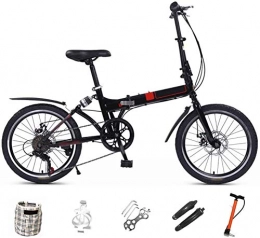 HFFFHA Bike HFFFHA Folding Bicycle 20 Inch Men And Women Models Lightweight Folding Bike Bicycle Adult Mini Speed Car Double Disc Brake Folding Bicycle (Color : A)