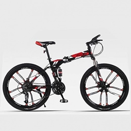 Hmvlw Bike Hmvlw Portable bicycle Mountain Folding Bike Double Shock Absorbing Ten Knife One Wheel Variable Speed Commuter Bike Lightweight Mountain Folding Bike for Male and Female Students