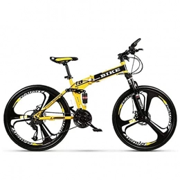 JAJU Folding Bike JAJU Men's Mountain Bike, 24 Inches Folding Bike MTB Bicycle Urban Track for Women Men Girls Boys, 24-stage shift.