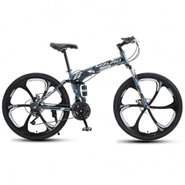 JKFDG Folding Bike JKFDG 24 / 26 Inch Mountain Bike Portable Foldable Unisex High Carbon Steel Bike Double Disc Brake 24 / 27 Speed Mtb Bicycle