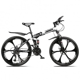 JKFDG Folding Bike JKFDG Folding Mountain Bike 24 / 26 Inch Outdoor Sports Carbon Steel MTB Bicycle 21 / 24 / 27 / 30 Speed Equipped With Dual Shock Dual Disc Brake