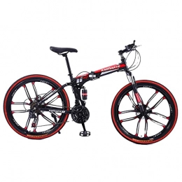 JKFDG Folding Bike JKFDG Mountain Bike Folding 24 / 26 Inch Adult Student Variable Speed Mountain Bike 21 / 24 / 27 Speed Dual Disc Brake High Carbon Steel Frame Cross Country Bike