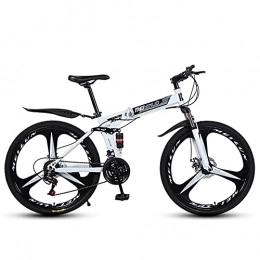 KANULAN Folding Bike KANULAN Mountain Bike 21 Speed Folding Bike Folding And Effective Cushioning Pressure, Adult Lightweight Bike Comfortable Mountain Bike, Mountain For Adult Quick Bike T