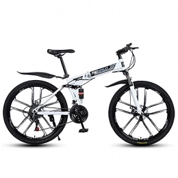 KANULAN Bike KANULAN Mountain Bike Quick Folding Bike, Comfortable And Effective Cushioning Pressure, For Adult, For Man Woman Lightweight Bike Fast Folding Full Suspension Frame Mountain Bike Adult T