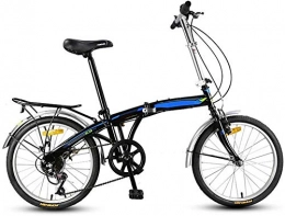 KKKLLL Bike KKKLLL Folding Bike Bicycle High Carbon Steel Frame Male and Female Students Commuting Bicycle Bow Back 20 Inch 7 Shifting