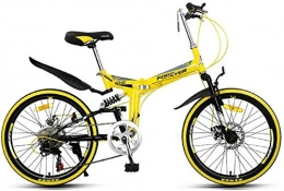 KKKLLL Bike KKKLLL Folding Mountain Bike Soft Tail Frame Adult Student Men and Women Bicycle Bicycle 7 Speed 22 Inches