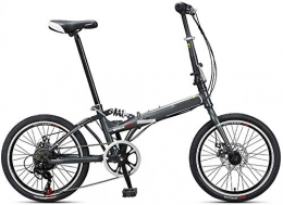 KKKLLL Bike KKKLLL Variable Speed Bicycle Front and Rear Mechanical Disc Brakes Youth Men and Women Urban Leisure Folding Car Line Disc 20 Inch 7 Speed