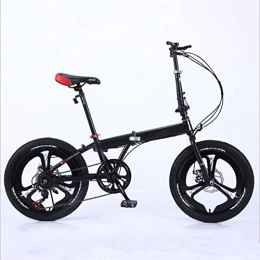 KNFBOK Folding Bike KNFBOK bikes for adults Super Lightweight Women's Folding Bike Variable Speed Student 20" Pedal Mountain Bycicle black