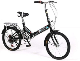  Bike L.HPT 20-inch Folding bike 6-speed Cycling Commuter Foldable bicycle Women's adult student Car bike Lightweight aluminum frame Shock absorption-D 110x160cm(43x63inch)