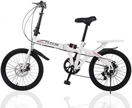 SYCY Bike Leisure Lightweight Aluminum Folding Bike - 20in 7 Speed City Road Tires High Tensile Aluminum Folding Mini Compact Bike Bicycle