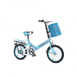 Liangsujian Bike Liangsujian Folding Bike Multifunctional Shock-absorbing Bike Free Installation Adult Bicycle For Womens And (Color : Blue, Size : 20inches)
