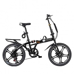 Lwieui Folding Bike Lwieui 20-inch Tires, 155 Cm Body Folding Bicycle, 21-speed Gearbox, Both Men And Women Can Use, Easy To Fold, Blue(Color:black)