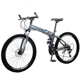 Lwieui Folding Bike Lwieui Mountain Bike Ergonomic Bicycle, Comfortable And Beautifu, Folding ​easy To Fold, Anti-skid Tires, Suitable For Mountains And Streets, Small Space Occupation(Size:27 speed)