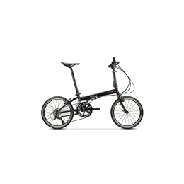   Mens Bicycle Folding Bicycle Dahon Bike Chrome Molybdenum Steel Frame 20 Inches Base (Color : White) (Black)