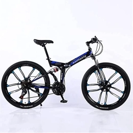 FAXIOAWA Bike Mountain Bike, Adult Folding Mountain Bike 26 Inch 27Speed Variable Speed Road Bicycle Cycling Off-road Soft Tail Bicycle Men Women Outdoor Sports Ride BU 3 wheels- 26"21SPD (Bu 10 Wheels 26"21SPD)