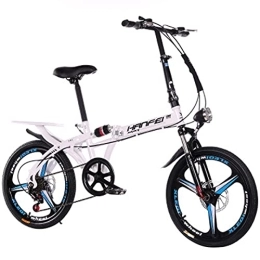  Folding Bike Mountain Bikes Mtb Bike Cycling Folding Bicycle for Adults Mens Women 26 Inch for Kids Variable Speed Double Shock Absorption Adult, White, 16 inch