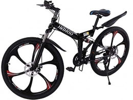 SYCY Bike Mountain Folding Bike MTB Bikes 26 Inch Trail Bike Bicycle 21 Speed Dual Disc Brake Full Suspension Non-Slip Mountain Folding Bike