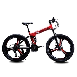 MSM Furniture  MSM Furniture 24 Inch 24 Speed Variable Speed Double Shock Absorption Mountain Bike, Folding Mountain Bikes, Mountain Bicycle Red 24", 24-speed