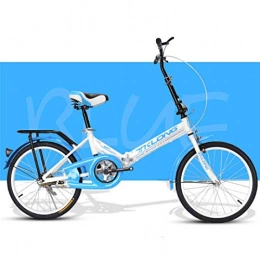 MUYU Folding Bike MUYU Bicycle Sporting Folding Bike 16Inch(20 Inch) Seat adjustable height Suitable for adults and children, Blue, 20inches