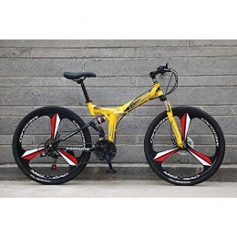  Folding Bike Novokart-Foldable Sports / Mountain Bike 24 Inches 3 Cutter Wheel, Yellow