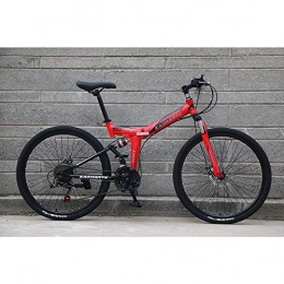  Folding Bike Novokart-Foldable Sports / Mountain Bike 24 Inches Spoke Wheel, Red