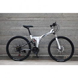 Folding Bike Novokart-Foldable Sports / Mountain Bike 24 Inches Spoke Wheel, White