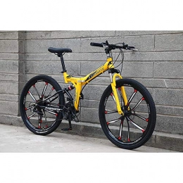  Folding Bike Novokart-Foldable Sports / Mountain Bike 26 Inches 10 Cutter Wheel, Yellow