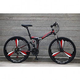  Folding Bike Novokart-Foldable Sports / Mountain Bike 26 Inches 3 Cutter Wheel, Black