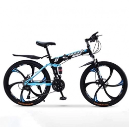  Folding Bike Outdoor sports Mountain Bike Folding Bikes, 27Speed Double Disc Brake Full Suspension AntiSlip, OffRoad Variable Speed Racing Bikes for Men And Women (Color : A1, Size : 24 inch)