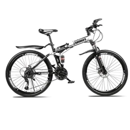 RPOLY Bike RPOLY 24-Speed Mountain Bike Folding Bikes, Dual Disc Brake, Adult Folding Bicycle, Off-road Variable Speed Bike for Men Women Bike, Black_26 Inch