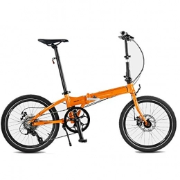 S.N Folding Bike S.N S Folding Bicycle Double Disc Brakes Aluminum Alloy Frame Men and Women Models Bicycle 20 Inch 8 Speed