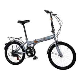 TeidEa Bike TeidEa Bike Adult Road Racing Bike Mountain Bikes 20-Inch Foldable Lightweight Bicycle, Leisure 7 Speed ?City Folding Compact Bike, Urban Commuters, City Mountain Cycling Bike with Back Seat / Grey